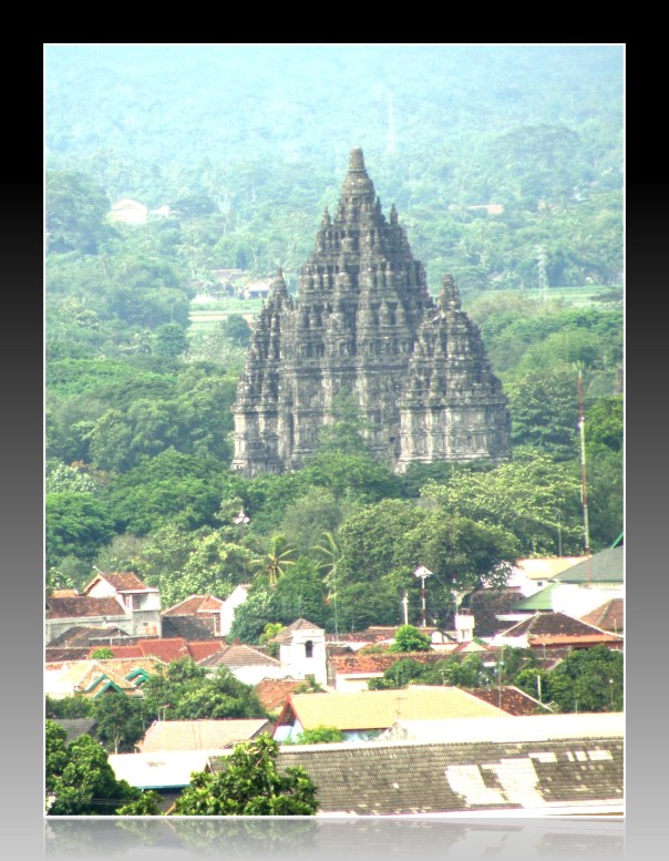 Prambanan Temple from Ratu Boko compound
